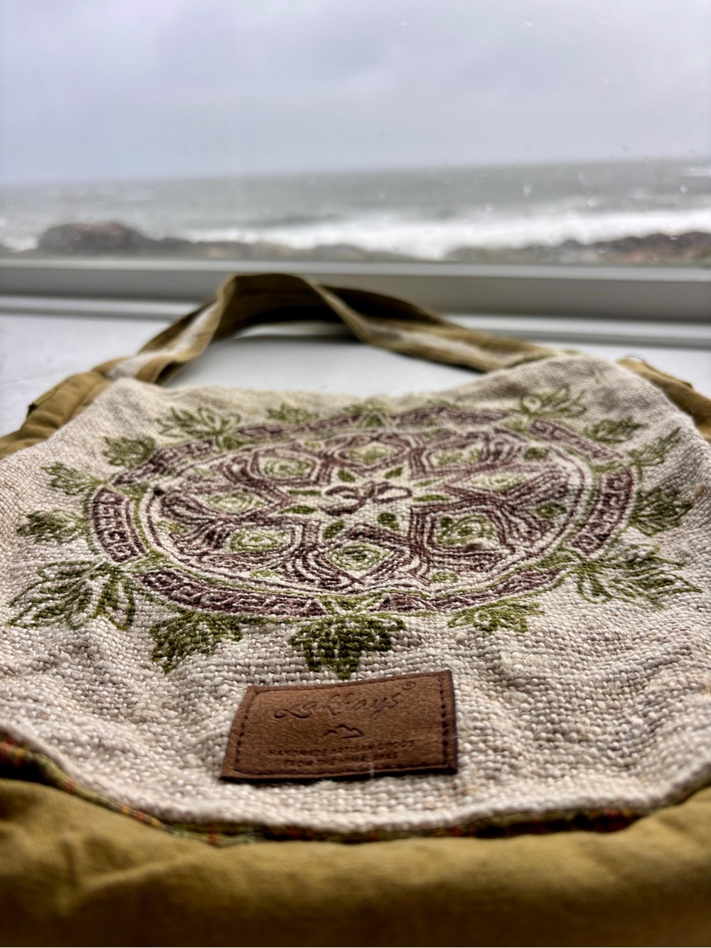 Lakhays Hemp Cotton Om Mandala Boho Crossbody Messenger bag 🌊🕉️✨